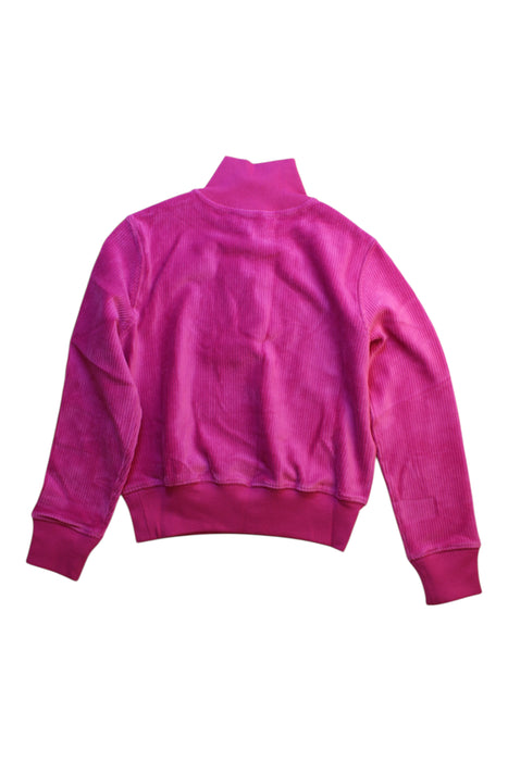 A Pink Zippered Sweatshirts from Polo Ralph Lauren in size 7Y for girl. (Back View)