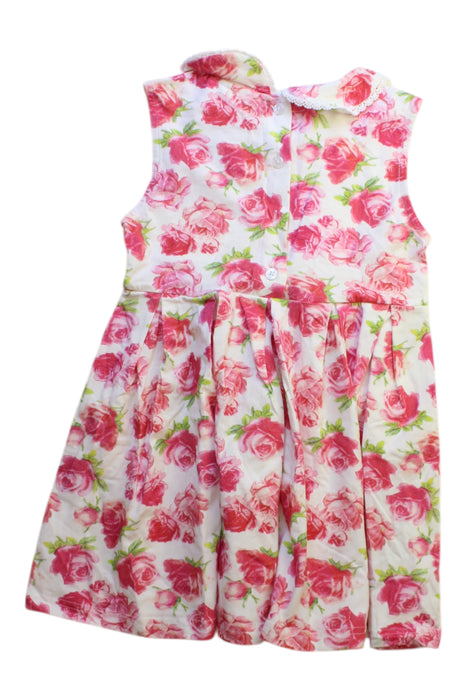 A Pink Sleeveless Dresses from Rachel Riley in size 5T for girl. (Back View)