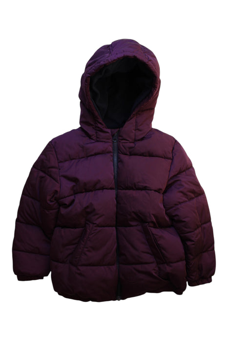 A Purple Puffer/Quilted Coats & Outerwear from Petit Bateau in size 6T for girl. (Front View)