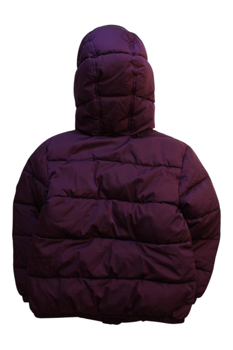 A Purple Puffer/Quilted Coats & Outerwear from Petit Bateau in size 6T for girl. (Back View)