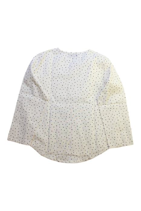 A White Long Sleeve Shirts from Petite Lucette in size 6T for girl. (Back View)