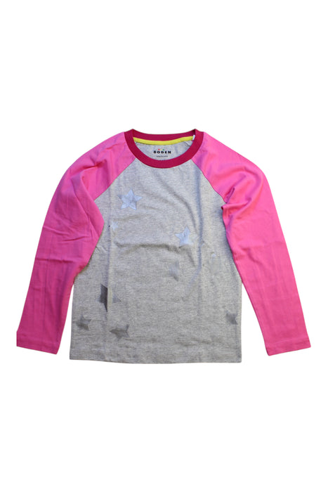 A Pink Long Sleeve T Shirts from Boden in size 8Y for girl. (Front View)