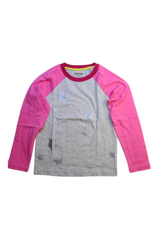 A Pink Long Sleeve T Shirts from Boden in size 8Y for girl. (Front View)