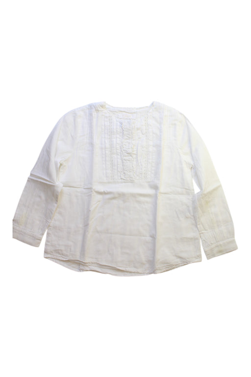 A White Long Sleeve Tops from Chloe in size 6T for girl. (Front View)