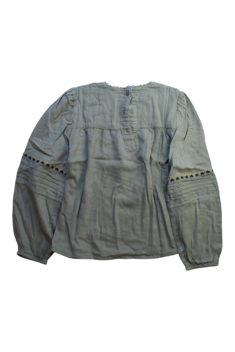 A Blue Long Sleeve Tops from Bonheur du Jour in size 6T for girl. (Back View)