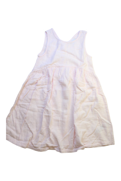 A White Sleeveless Dresses from The Little White Company in size 5T for girl. (Front View)