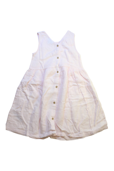 A White Sleeveless Dresses from The Little White Company in size 5T for girl. (Back View)