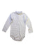 A Grey Long Sleeve Bodysuits from Petit Bateau in size 3T for boy. (Front View)
