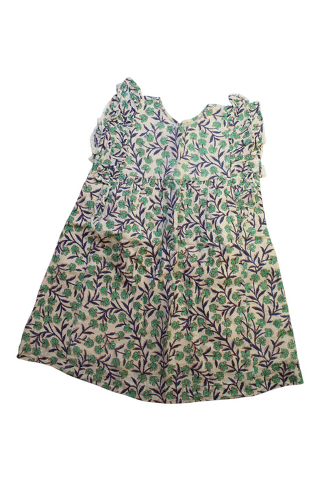 A Multicolour Short Sleeve Dresses from Bonheur du Jour in size 4T for girl. (Front View)