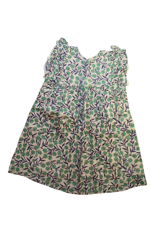 A Multicolour Short Sleeve Dresses from Bonheur du Jour in size 4T for girl. (Front View)