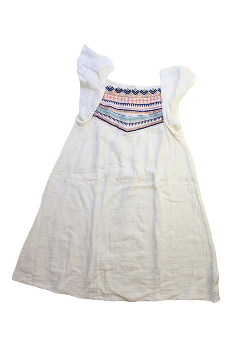A White Sleeveless Dresses from Bonheur du Jour in size 6T for girl. (Front View)