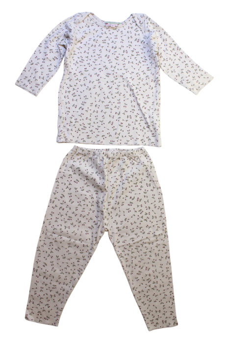 A White Pyjama Sets from Bonpoint in size 2T for girl. (Front View)