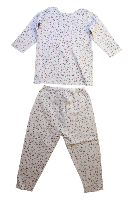 A White Pyjama Sets from Bonpoint in size 2T for girl. (Back View)