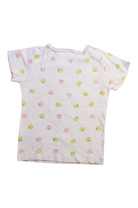 A White Short Sleeve T Shirts from Petit Bateau in size 4T for girl. (Back View)