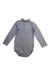 A Grey Long Sleeve Bodysuits from Petit Bateau in size 3T for girl. (Front View)