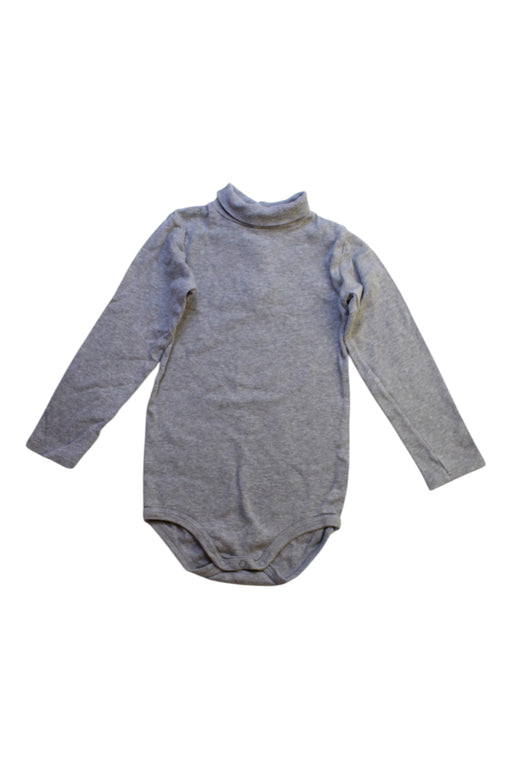 A Grey Long Sleeve Bodysuits from Petit Bateau in size 3T for girl. (Front View)