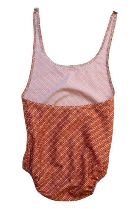 A Red Swimsuits from Caramel in size 2T for girl. (Back View)