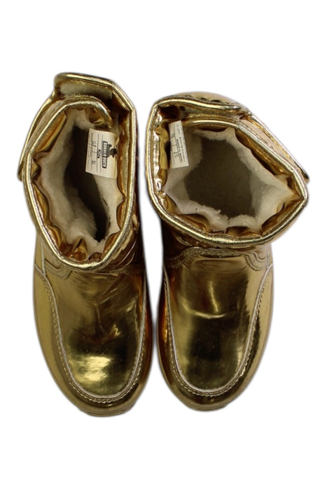 A Gold Winter Boots from Rubber Duck in size 6T for boy. (Back View)