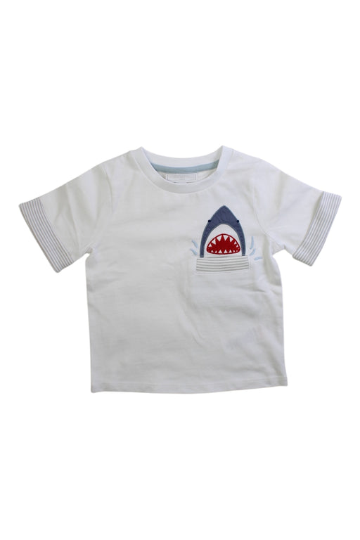 A White Short Sleeve T Shirts from The Little White Company in size 12-18M for boy. (Front View)