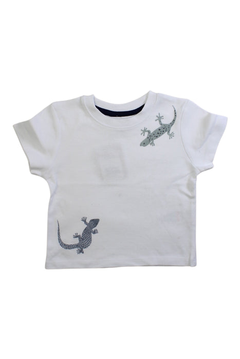 A White Short Sleeve Shirts from The Little White Company in size 12-18M for boy. (Front View)