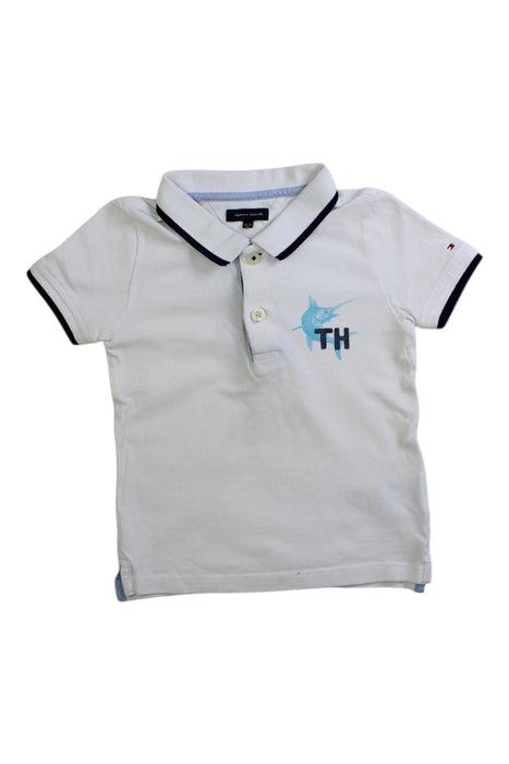 A White Short Sleeve Polos from Tommy Hilfiger in size 18-24M for boy. (Front View)