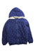 A Navy Zippered Sweatshirts from Petit Bateau in size 10Y for boy. (Front View)