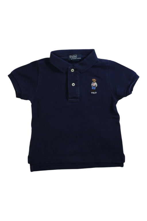 A Navy Short Sleeve Polos from Polo Ralph Lauren in size 12-18M for boy. (Front View)