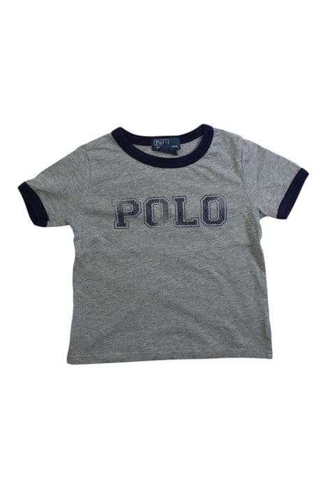 A Grey Short Sleeve T Shirts from Polo Ralph Lauren in size 2T for boy. (Front View)