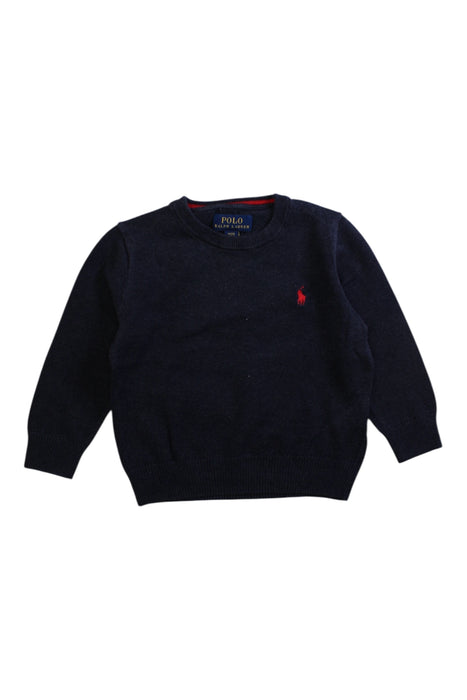 A Navy Knit Sweaters from Polo Ralph Lauren in size 2T for boy. (Front View)