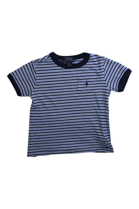 A Blue Short Sleeve T Shirts from Polo Ralph Lauren in size 3T for boy. (Front View)