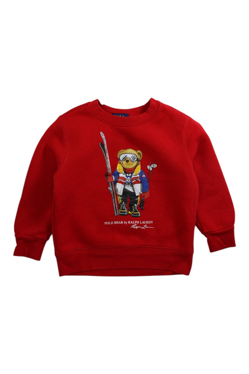 A Red Crewneck Sweatshirts from Polo Ralph Lauren in size 2T for boy. (Front View)