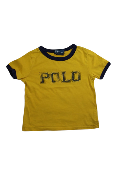 A Yellow Short Sleeve T Shirts from Polo Ralph Lauren in size 2T for boy. (Front View)