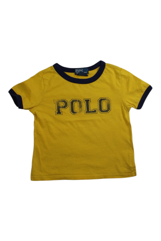 A Yellow Short Sleeve T Shirts from Polo Ralph Lauren in size 2T for boy. (Front View)