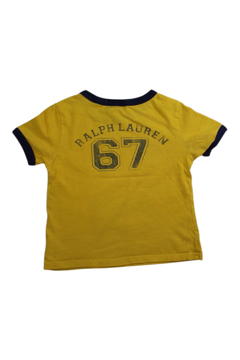 A Yellow Short Sleeve T Shirts from Polo Ralph Lauren in size 2T for boy. (Back View)