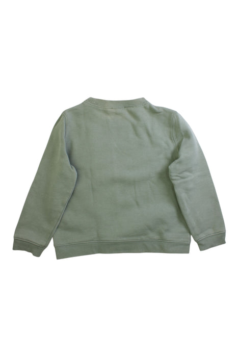 A Green Crewneck Sweatshirts from Cyrillus in size 6T for girl. (Back View)