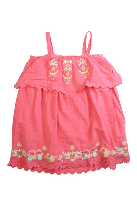 A Pink Sleeveless Tops from Louise Misha in size 6T for girl. (Front View)