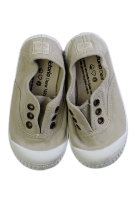 A Beige Slip Ons from Victoria in size 18-24M for neutral. (Back View)