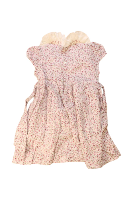 A Ivory Sleeveless Dresses from Kidiwi in size 3T for girl. (Back View)