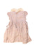 A Ivory Sleeveless Dresses from Kidiwi in size 3T for girl. (Back View)