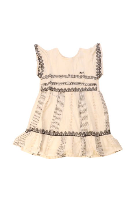 A Ivory Sleeveless Dresses from IKKS in size 2T for girl. (Front View)