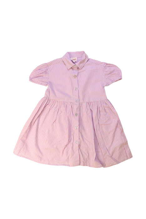 A Pink Short Sleeve Dresses from Seed in size 2T for girl. (Front View)