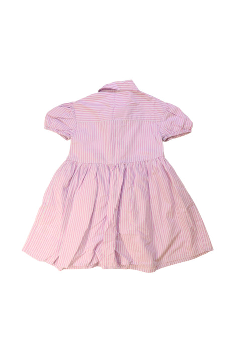 A Pink Short Sleeve Dresses from Seed in size 2T for girl. (Back View)