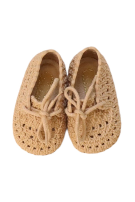 A Beige Booties from Mini Melissa in size 3-6M for girl. (Back View)