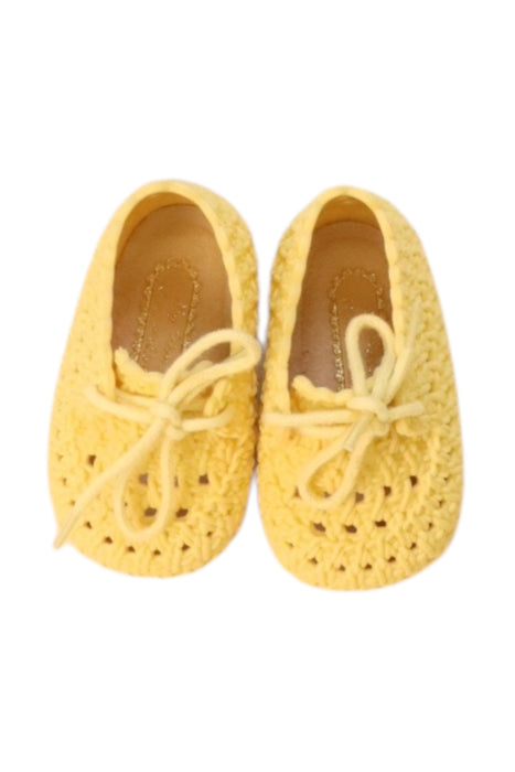 A Yellow Booties from Mini Melissa in size 3-6M for girl. (Back View)
