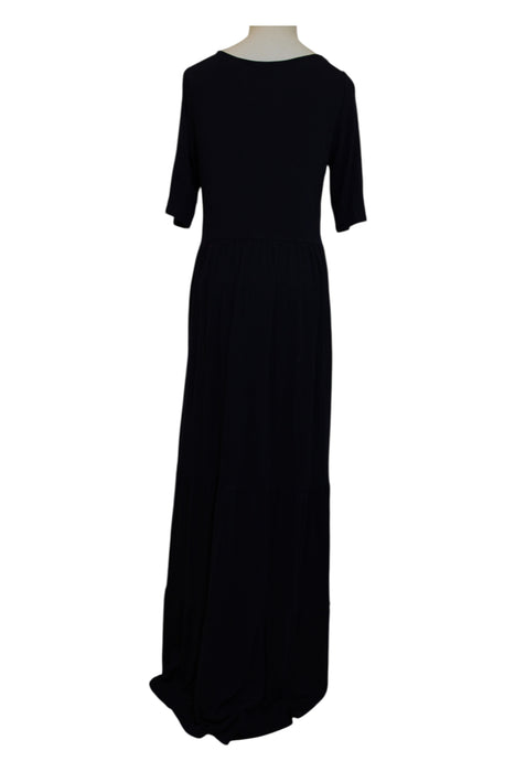 A Black Short Sleeve Dresses from Seraphine in size Maternity-L for maternity. (Back View)