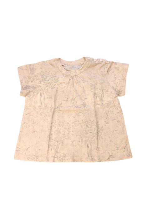 A Beige Short Sleeve Tops from Dior in size 12-18M for girl. (Front View)