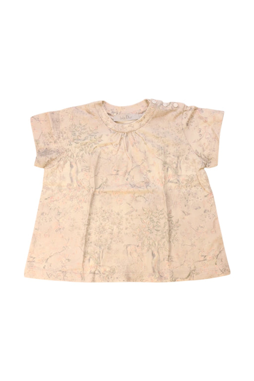 A Beige Short Sleeve Tops from Dior in size 12-18M for girl. (Front View)