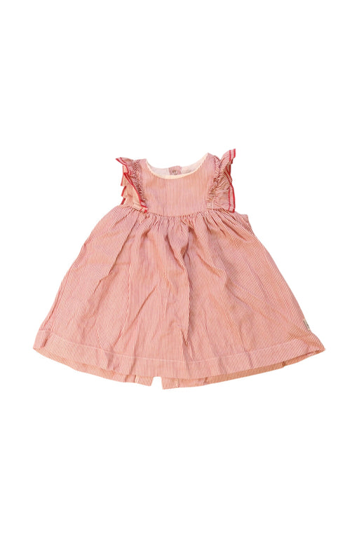 A Pink Sleeveless Dresses from Petit Bateau in size 3-6M for girl. (Front View)