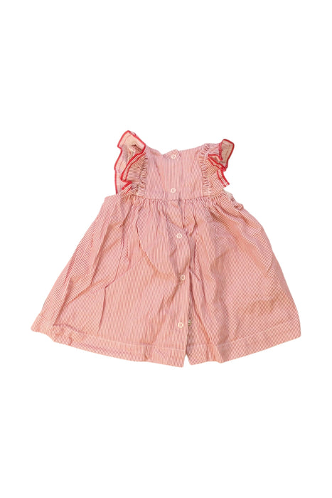 A Pink Sleeveless Dresses from Petit Bateau in size 3-6M for girl. (Back View)