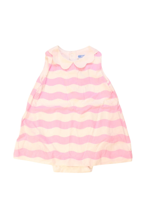 A Pink Sleeveless Dresses from Jacadi in size 6-12M for girl. (Front View)